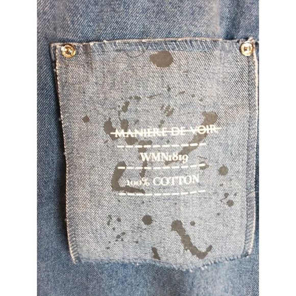 Maniere De Voir Jeans Women's 14 Blue Wash  100% Cotton Nwt - Picture 8 of 9
